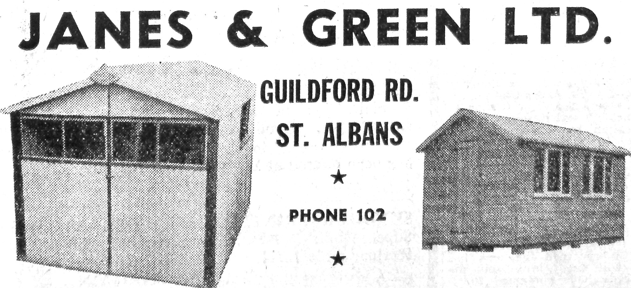 Press advert Janes & Green Ltd